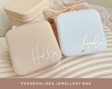 Load image into Gallery viewer, Bridesmaid Gift, Personalised Square Jewellery Box with Name