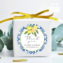 Load image into Gallery viewer, Amalfi Lemon Style Wedding Thank You Stickers Favours Stickers