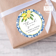 Load image into Gallery viewer, Amalfi Lemon Style Wedding Thank You Stickers Favours Stickers