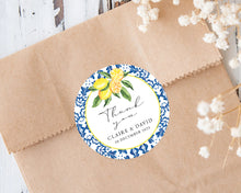 Load image into Gallery viewer, Amalfi Lemon Style Wedding Thank You Stickers Favours Stickers