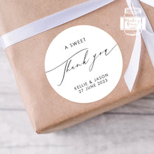 Load image into Gallery viewer, A Sweet Thank You Minimalist Style Wedding Thank You Stickers Favours Stickers