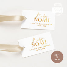 Load image into Gallery viewer, 20pcs Mini Gold Foiled Baby Shower Favour Tags Gift Tags