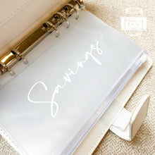 Load image into Gallery viewer, Personalised A6 Budget Planner Binder with 6 Zipper Inserts