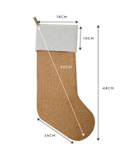 Load image into Gallery viewer, Hessian Look Personalised Christmas Stockings