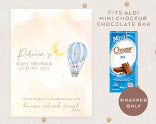 Load image into Gallery viewer, 8pcs Personalised Baby Elephant Style Chocolate Wrapper, Aldi Chocolate Wrappers, Baby Shower Party Elephant Candy Bars Wrappers