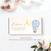 Load image into Gallery viewer, 8pcs Personalised Baby Elephant Style Chocolate Wrapper, Aldi Chocolate Wrappers, Baby Shower Party Elephant Candy Bars Wrappers