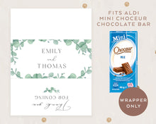 Load image into Gallery viewer, 8pcs Personalised Eucalyptus Style Chocolate Wrapper, Aldi Chocolate Wrappers, Minimalist Candy Bars Wrappers