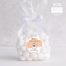 Load image into Gallery viewer, Halloween Groovy Ghost Style Favour Stickers, Halloween Stickers