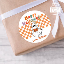 Load image into Gallery viewer, Halloween Groovy Ghost Style Favour Stickers, Halloween Stickers