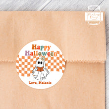 Load image into Gallery viewer, Halloween Groovy Ghost Style Favour Stickers, Halloween Stickers