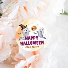 Load image into Gallery viewer, Halloween boo Ghost Style Favour Stickers, Halloween Stickers