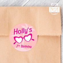 Load image into Gallery viewer, Retro Pink Girly Beach Style Birthday Party Stickers