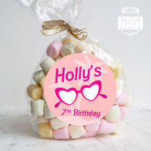 Load image into Gallery viewer, Retro Pink Girly Beach Style Birthday Party Stickers