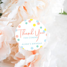Load image into Gallery viewer, Confetti Style Birthday Party Stickers Birthday Stickers