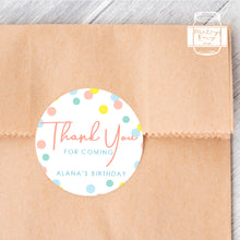 Load image into Gallery viewer, Confetti Style Birthday Party Stickers Birthday Stickers