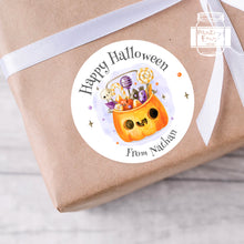 Load image into Gallery viewer, Halloween Cute Pumpkin Style Favour Stickers, Halloween Stickers