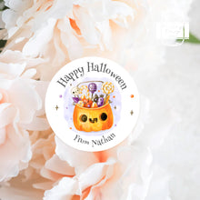 Load image into Gallery viewer, Halloween Cute Pumpkin Style Favour Stickers, Halloween Stickers