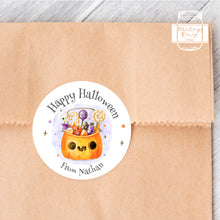Load image into Gallery viewer, Halloween Cute Pumpkin Style Favour Stickers, Halloween Stickers