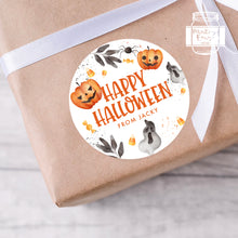 Load image into Gallery viewer, Halloween Watercolour Pumpkin Style Favour Stickers
