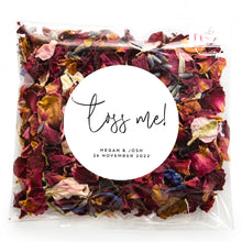 Load image into Gallery viewer, Wedding Stickers Toss Me Minimalist Style Wedding Confetti Bag Stickers