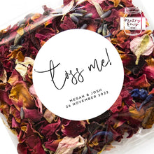 Load image into Gallery viewer, Wedding Stickers Toss Me Minimalist Style Wedding Confetti Bag Stickers