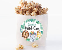 Load image into Gallery viewer, Wild One Animals Themed Safari Birthday Party Stickers