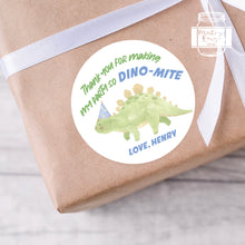 Load image into Gallery viewer, Dino-mite Party Watercolour Style Dinosaur Kids Birthday Party Stickers