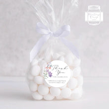 Load image into Gallery viewer, Floral Lilac Watercolour Floral Style Christening Baptism Stickers