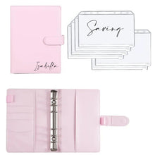 Load image into Gallery viewer, Personalised A6 Budget Planner Binder with 6 Zipper Inserts