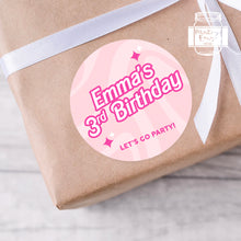 Load image into Gallery viewer, Retro Pink Girly Style Birthday Party Stickers