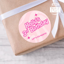 Load image into Gallery viewer, Retro Pink Girly Style Birthday Party Stickers