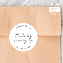 Load image into Gallery viewer, Thank You for Poppy By Minimalist Style Wedding Thank You Stickers Favours Stickers