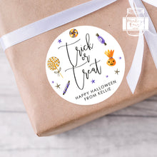 Load image into Gallery viewer, Halloween Trick or Treat Style Favour Stickers, Halloween Stickers