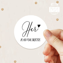 Load image into Gallery viewer, Minimalist His Favourite Her Favourite Wedding Favour Stickers