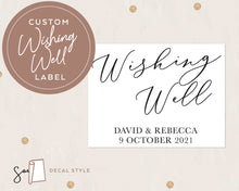 Load image into Gallery viewer, Custom Wedding Card and Wishes Well Decal, Wedding Stickers Custom Made, Sticker Only, Wedding DIY Project