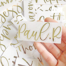 Load image into Gallery viewer, Personalised Name Permanent Vinyl Stickers, Wedding Glasses Stickers, Hen's Party Stickers