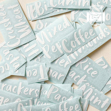 Load image into Gallery viewer, Personalised Pantry Labels Lettering Vinyl Style