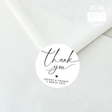 Load image into Gallery viewer, Elegant Minimalist Style Wedding Thank You Stickers