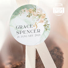 Load image into Gallery viewer, Greenery Floral Style Wedding Stickers, Wedding Favours Stickers