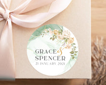 Load image into Gallery viewer, Greenery Floral Style Wedding Stickers, Wedding Favours Stickers