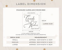 Load image into Gallery viewer, Calligraphy Style Wedding Card and Wishes Well Decal