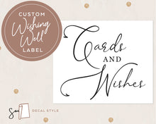 Load image into Gallery viewer, Calligraphy Style Wedding Card and Wishes Well Decal