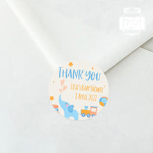 Load image into Gallery viewer, Cute Elephant Baby Shower Thank You Stickers Favour Stickers