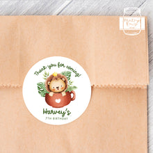 Load image into Gallery viewer, Watercolour Baby Lion King Kids Birthday Party Stickers Favour Bag Stickers Candy Bag Stickers