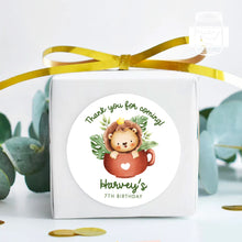 Load image into Gallery viewer, Watercolour Baby Lion King Kids Birthday Party Stickers Favour Bag Stickers Candy Bag Stickers