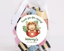 Load image into Gallery viewer, Watercolour Baby Lion King Kids Birthday Party Stickers Favour Bag Stickers Candy Bag Stickers