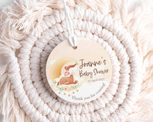 Load image into Gallery viewer, Baby Deer Baby Shower Round Party Favour Tags