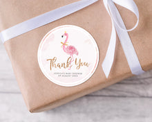 Load image into Gallery viewer, Watercolour Flamingo Style Thank You Stickers Baby Shower Party Thank You Stickers Favour Stickers