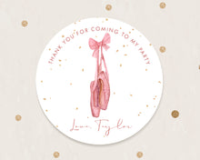 Load image into Gallery viewer, Watercolour Ballet Shoes Ballerina Style Birthday Party Stickers, Girls' Party Stickers