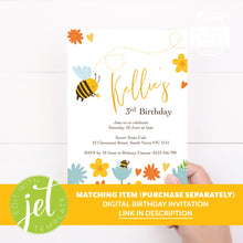 Load image into Gallery viewer, Hand Drawn Bee Style Birthday Party Stickers Favour Stickers